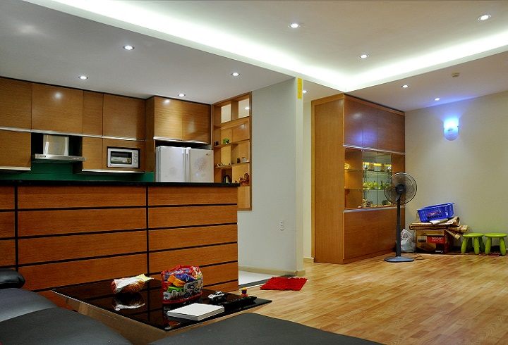 Kính màu ốp bếp - xanh ngọc Licoglass